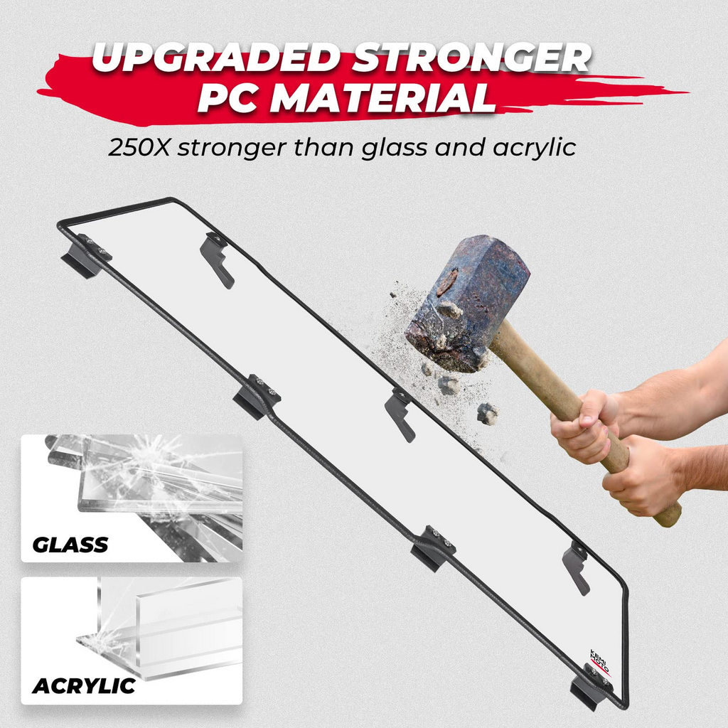 Rear Windshield Hard Tool-Free Install for Polaris Ranger XP 1000/Crew 2015-2024