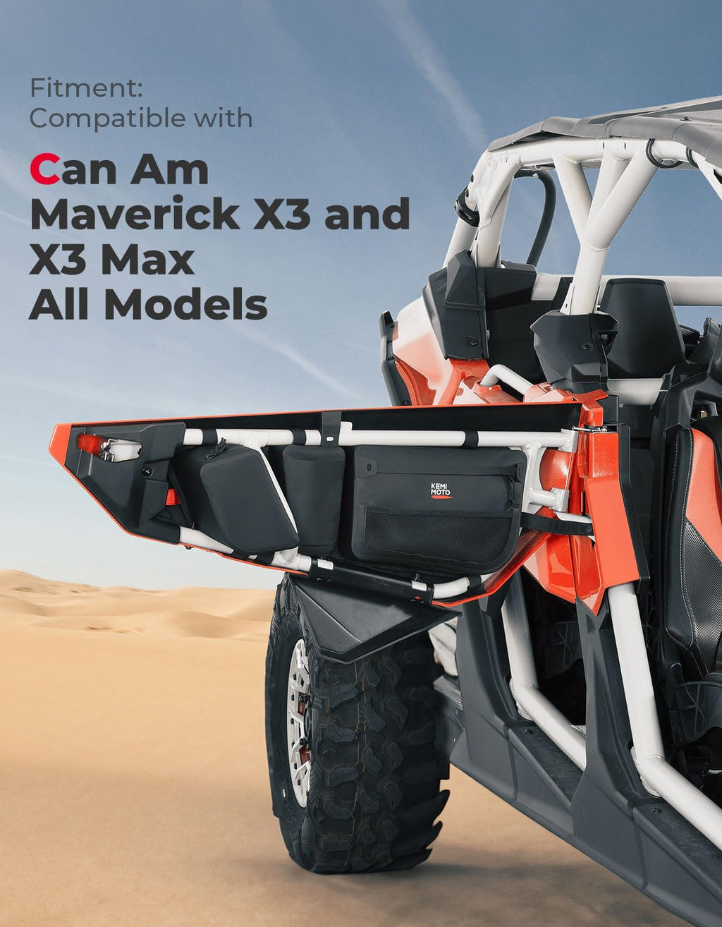Updated Water-Repellent Door Bags for Can-Am Maverick X3 / MAX