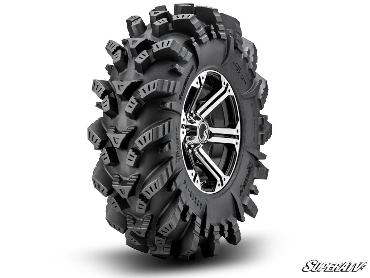 SuperATV Intimidator 26.5x10x14 Mounted on 14x7 Bandit H-Series Wheels – 4/156