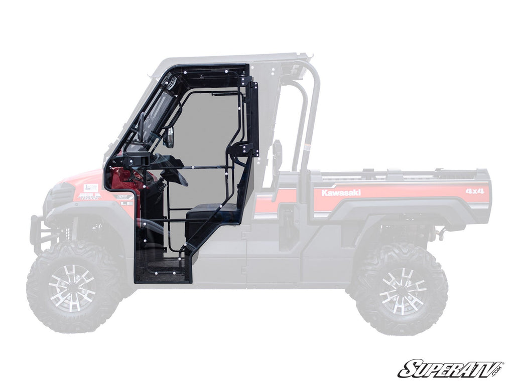 Kawasaki Mule Pro FX cab enclosure doors installed