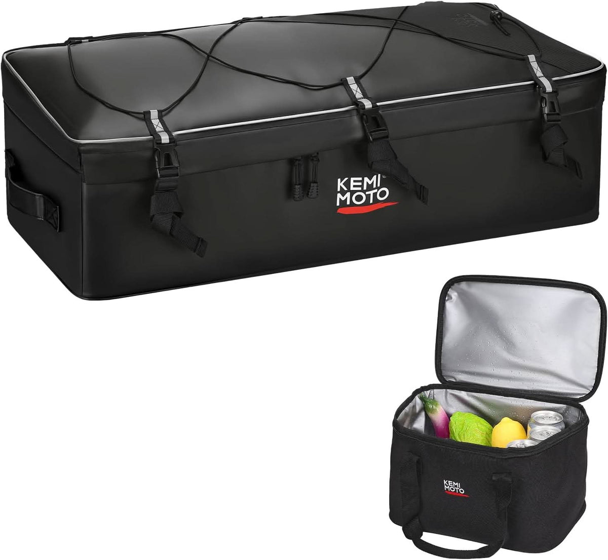 KEMIMOTO 73L ATV storage bag with cooler and rain cover