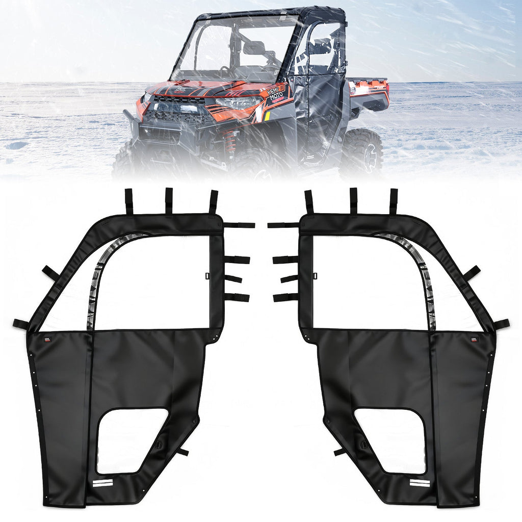 KEMIMOTO UTV Cab Enclosure Upper Doors for Ranger XP 1000 (2017-2025)