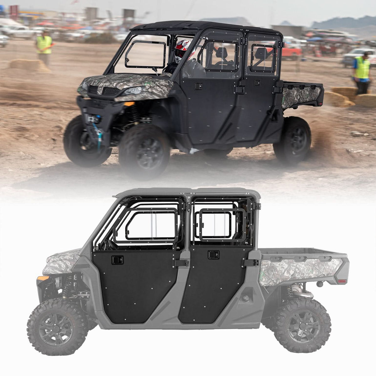 KEMIMOTO CFMOTO UForce 1000 XL Full Doors with Sliding Window 2022+