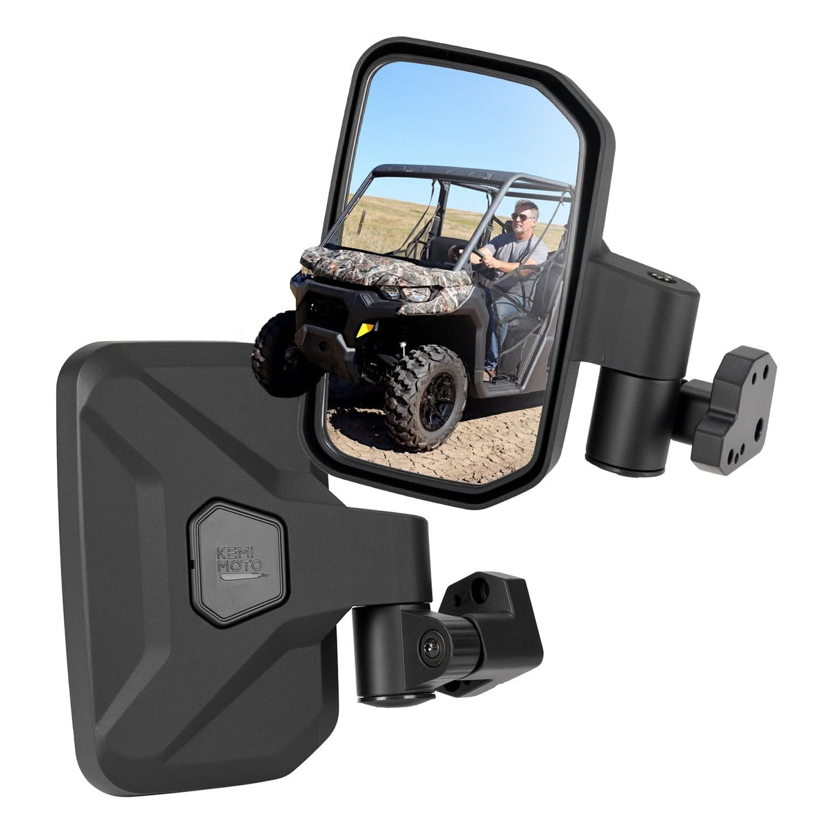 KEMIMOTO Auto-Reset UTV Side Mirrors Compatible with Can-Am Defender 2016+