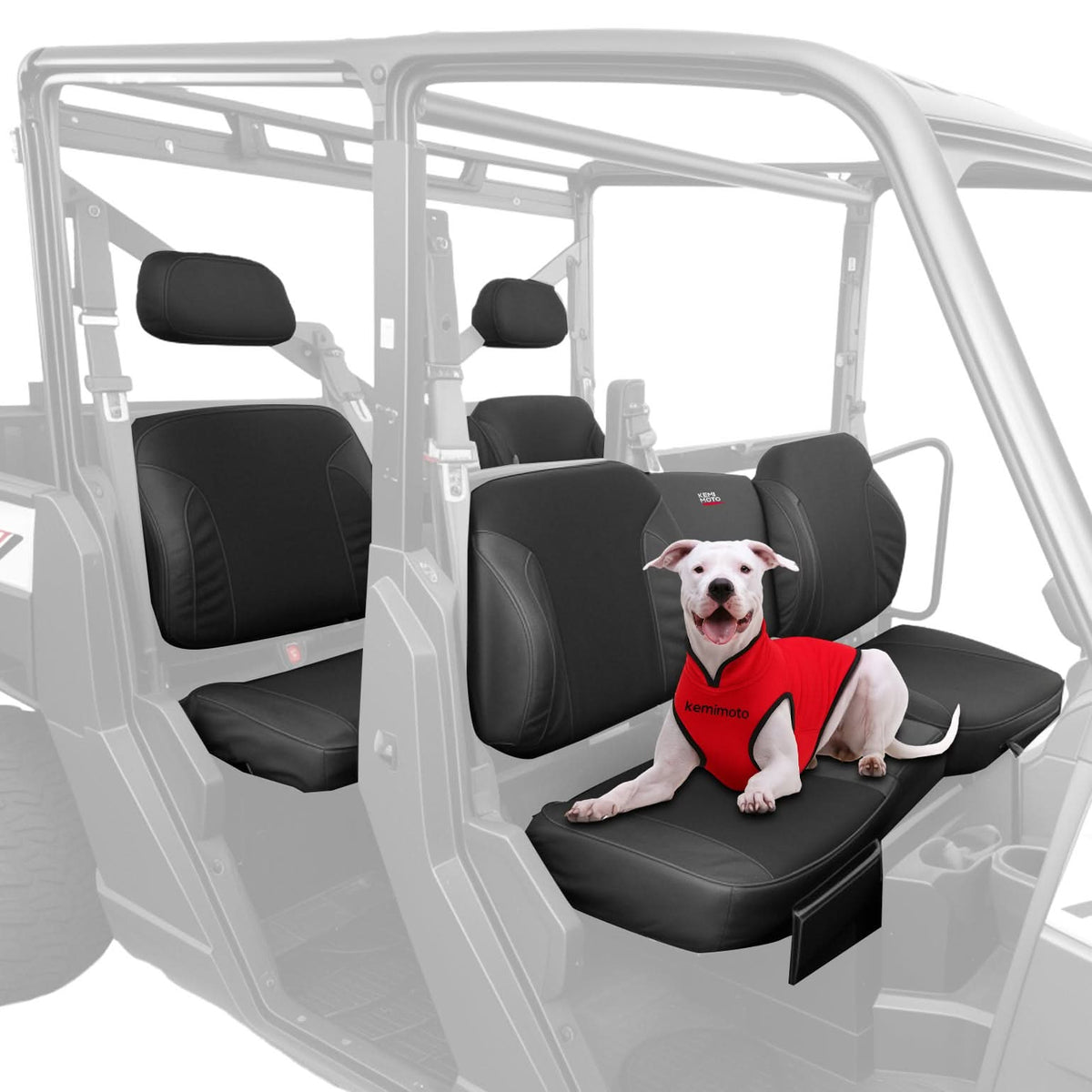 KEMIMOTO UTV Wingback Seat Cover Set for Polaris Ranger Crew XP 1000