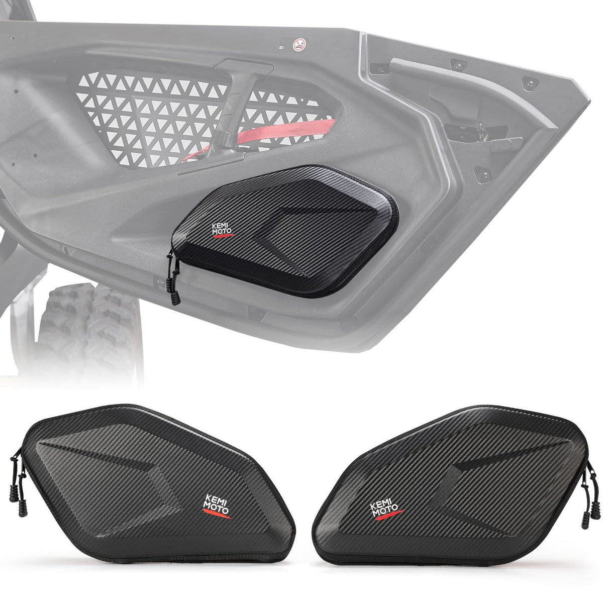 KEMIMOTO Lower Door Bags Semi-Rigid for Can-Am Maverick R 2024+