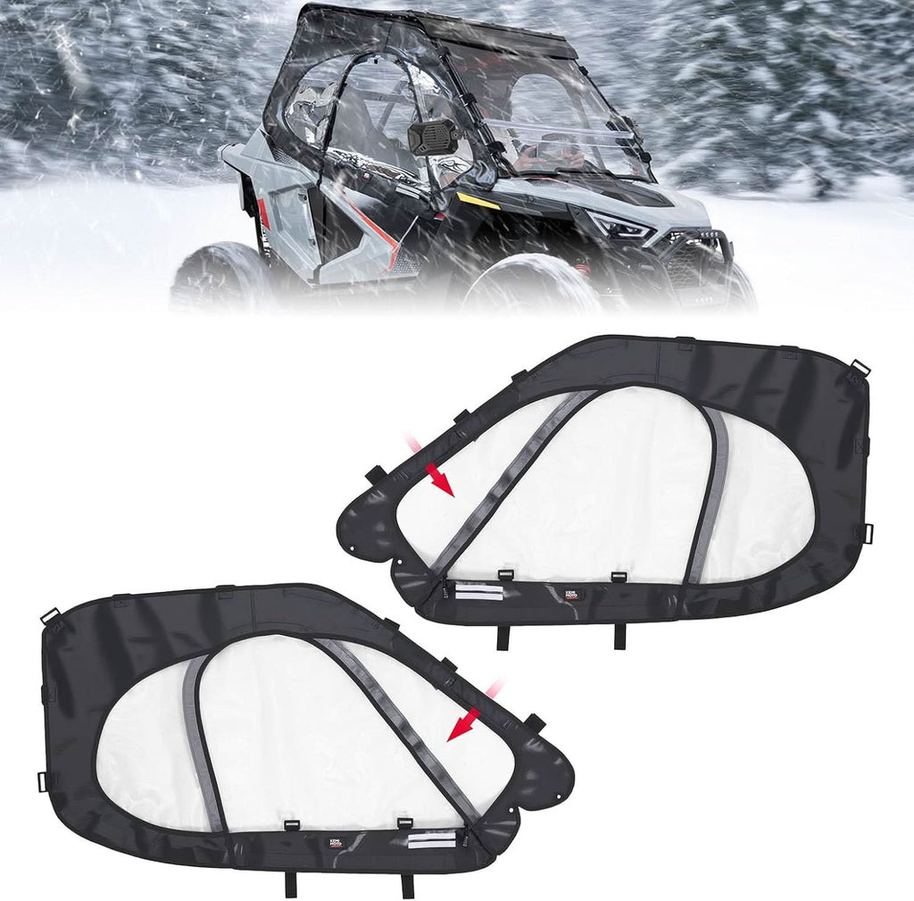 KEMIMOTO UTV Cab Enclosure Upper Doors for 2022-2025 Polaris RZR 200