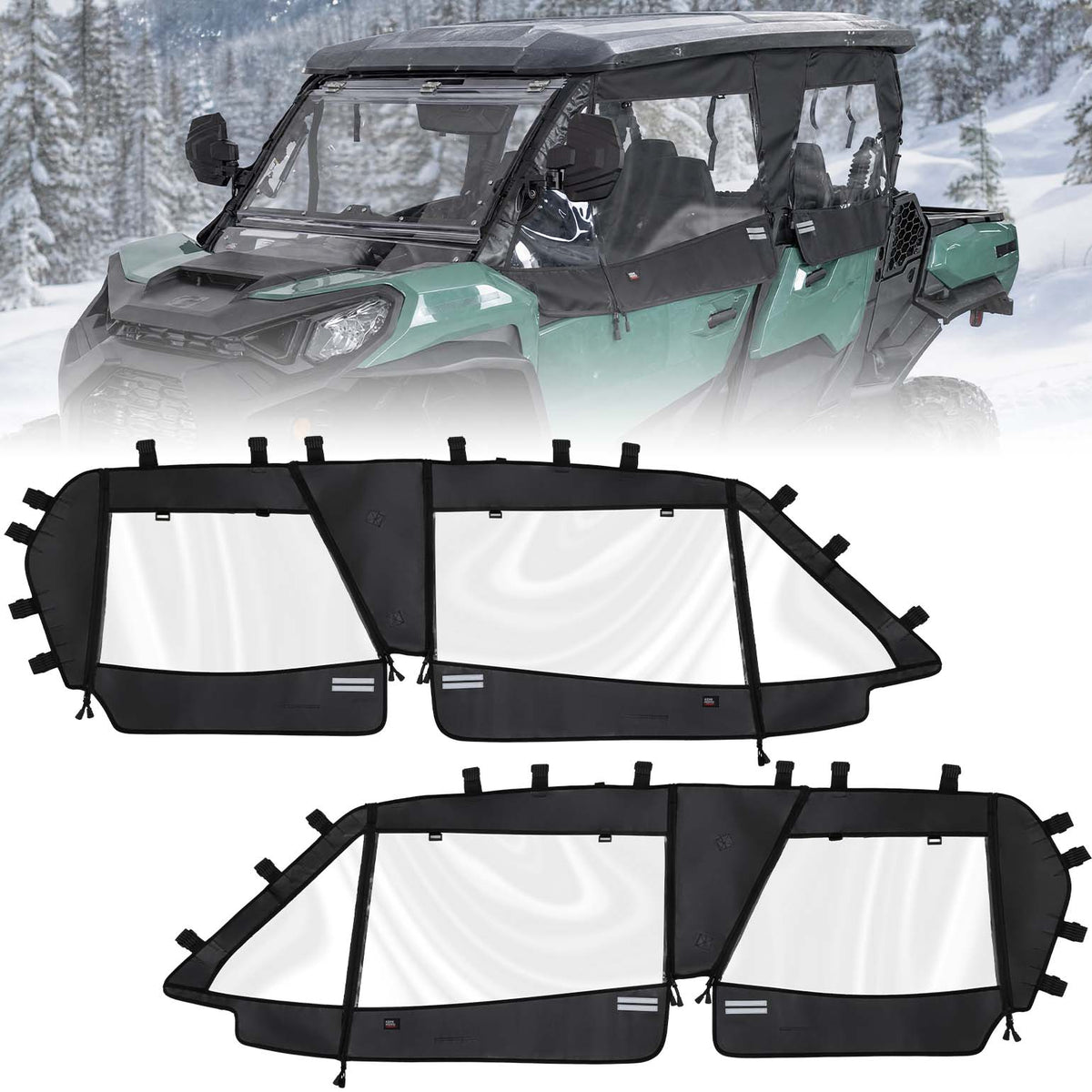 KEMIMOTO Soft Cab Enclosure Doors For Can-Am Commander MAX