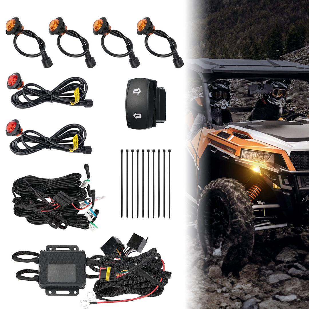 KEMIMOTO plug-and-play UTV turn signal kit