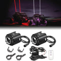 KEMIMOTO UTV Spot Beam Pod Lights with 1.5–2 Inch Tube Clamps