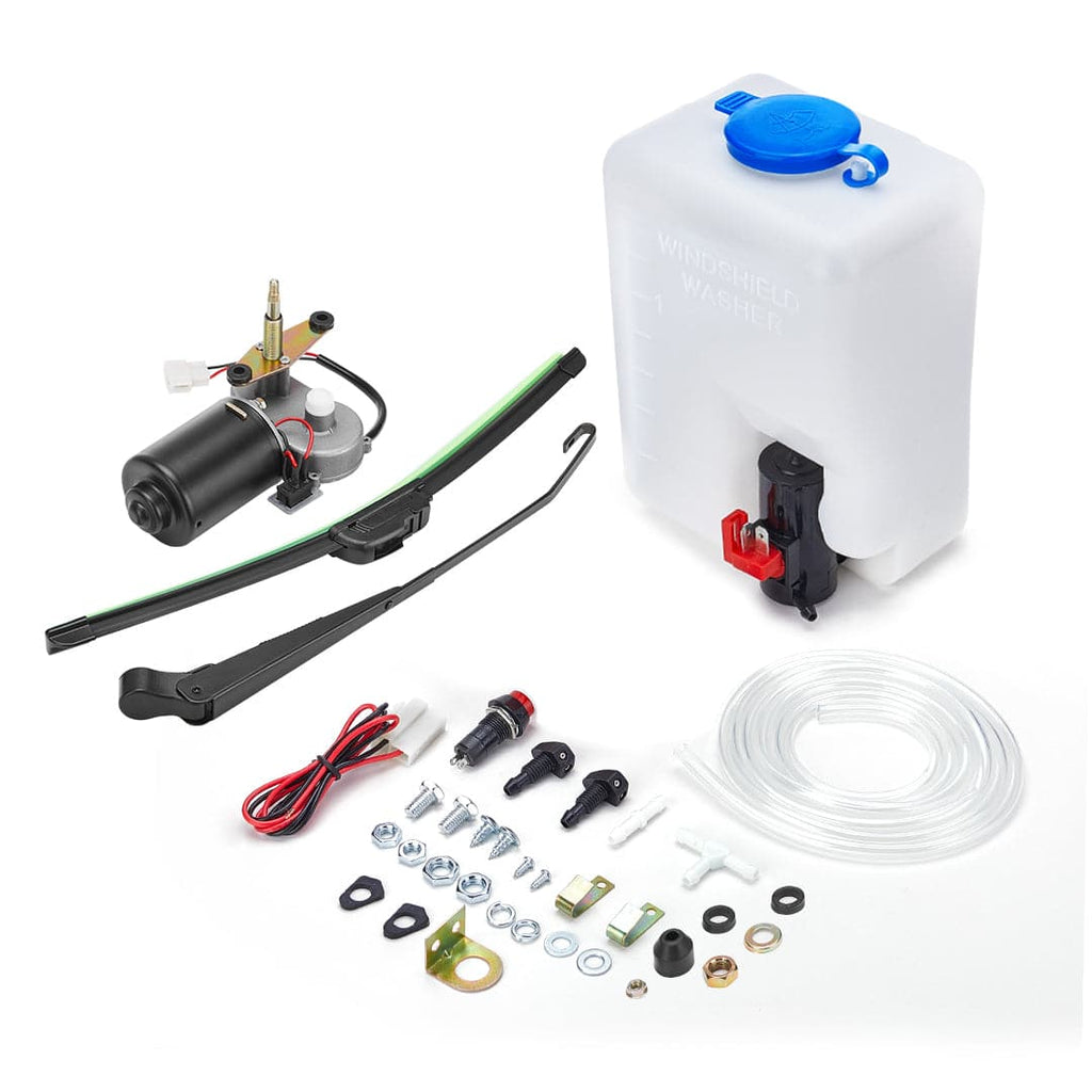 KEMIMOTO 12V electric UTV windshield wiper kit