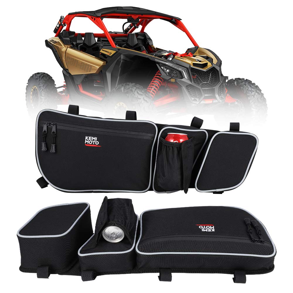 KEMIMOTO Door Storage Bags with Removable Knee Pads for Can-Am X3