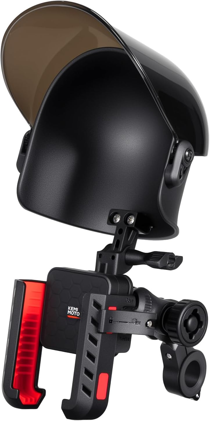 KEMIMOTO anti-vibration phone mount with sun hat