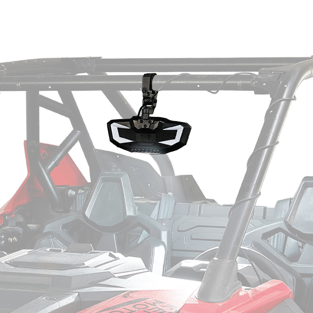 KEMIMOTO rechargeable lighted rear view mirror for 1.65 to 2 inch roll bar