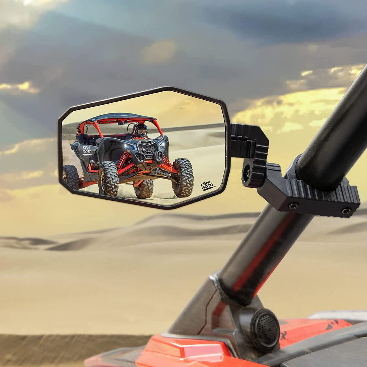 KEMIMOTO UTV side mirrors for 1.65 to 2 inch roll bars