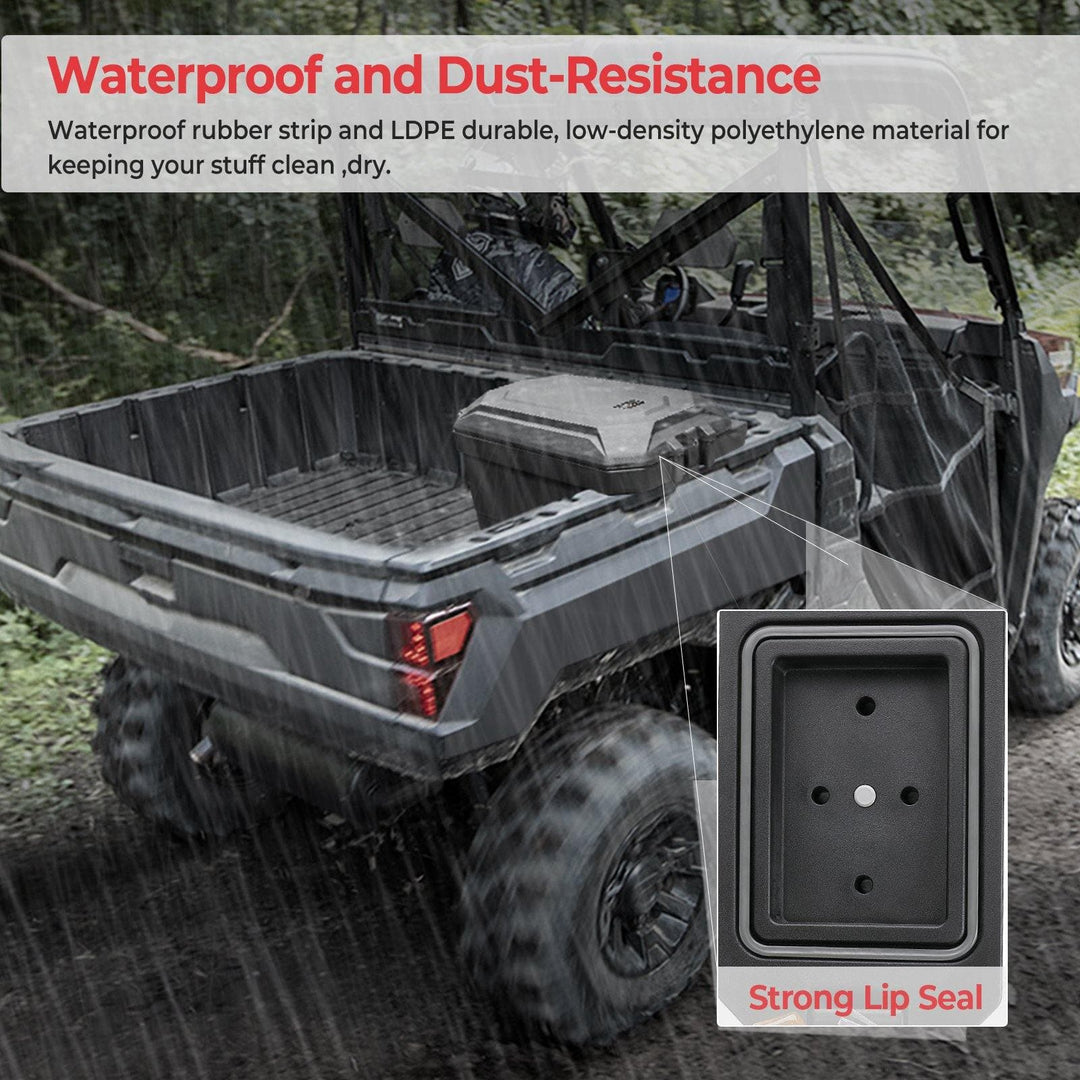 KEMIMOTO 45-liter passenger-side cargo box for Polaris Ranger