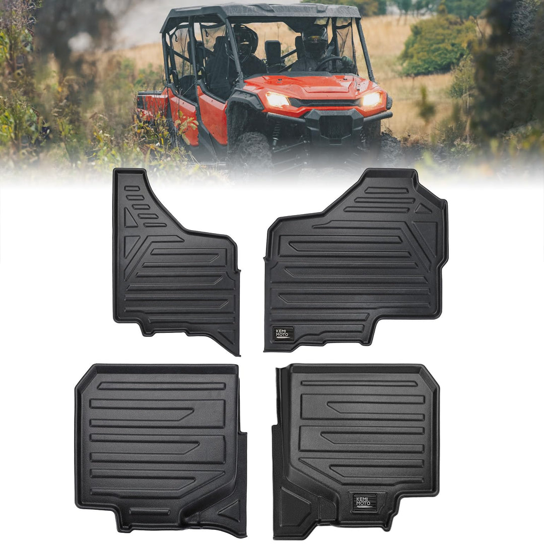 KEMIMOTO four-piece TPE floor mat set for Honda Pioneer 1000-6