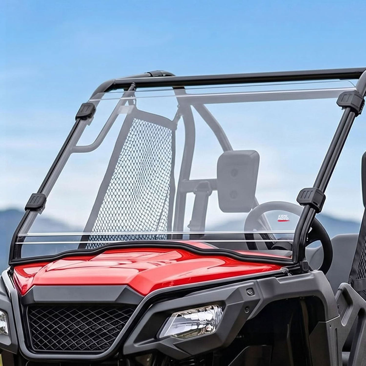 KEMIMOTO quick-install front windshield for Honda Pioneer 500 and Pioneer 520