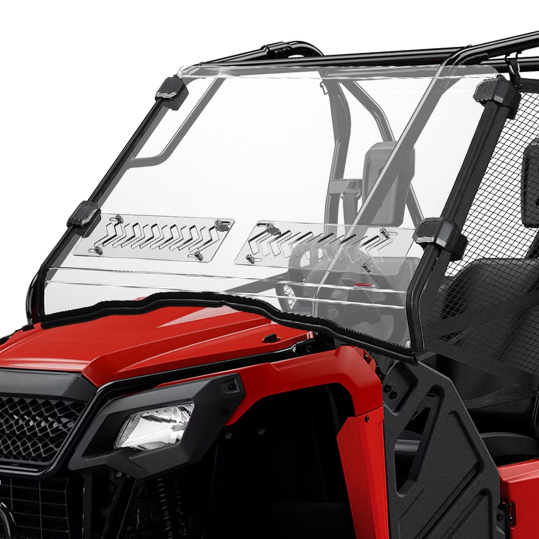 KEMIMOTO 2-in-1 sliding front windshield for Honda Pioneer 500 and 520