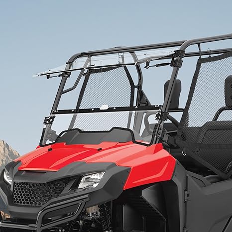 KEMIMOTO 2-in-1 flip-up windshield for Honda Pioneer 700 and 700-4