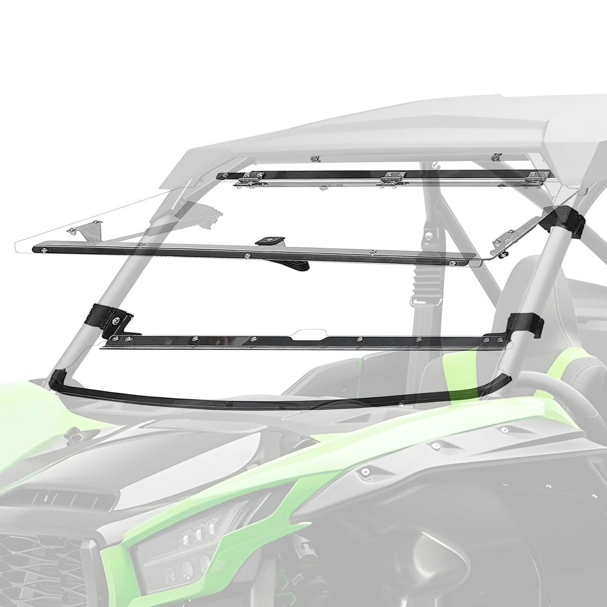 KEMIMOTO scratch-resistant flip windshield for Kawasaki Teryx KRX 1000 and KRX4 1000