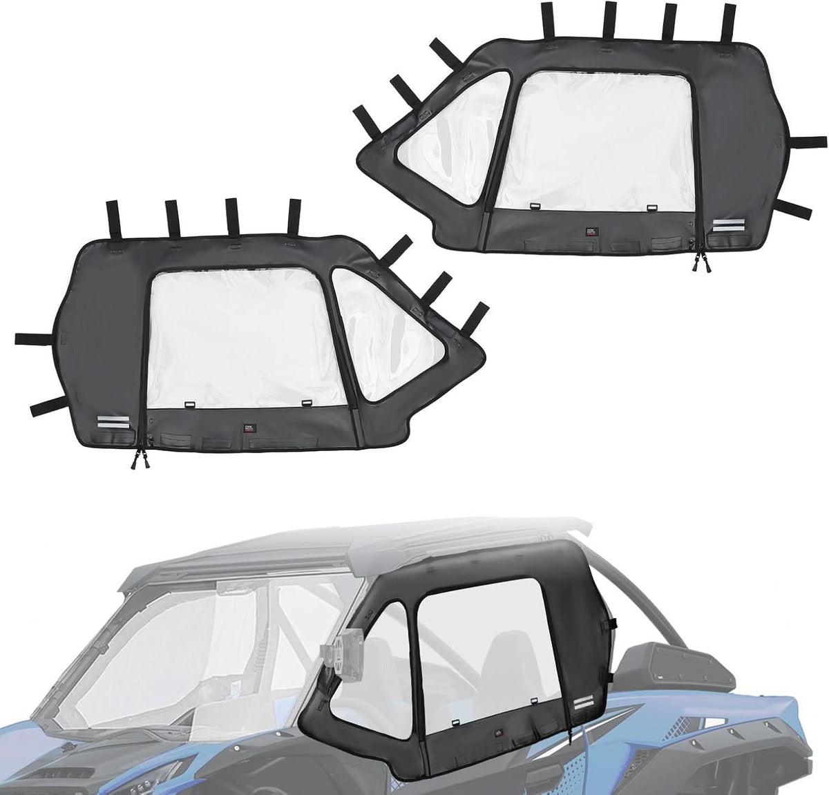 KEMIMOTO clear soft cab enclosure doors for Kawasaki Teryx KRX 1000