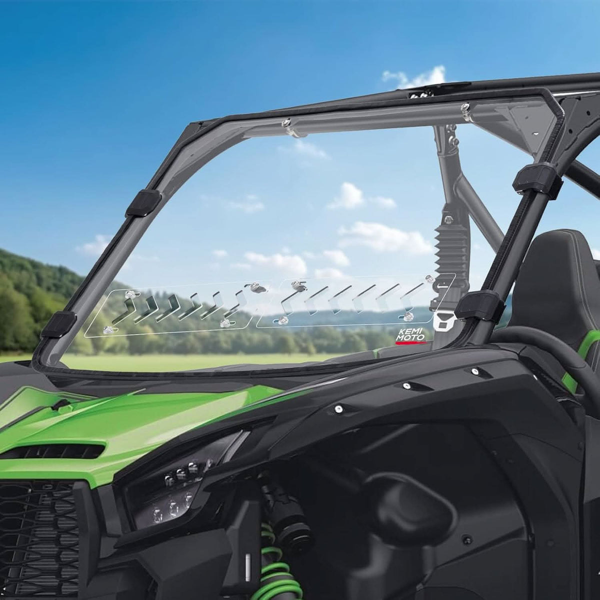 KEMIMOTO vented front windshield for Kawasaki Teryx KRX 1000 and KRX4 1000