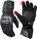 KEMIMOTO leather motorcycle gloves black