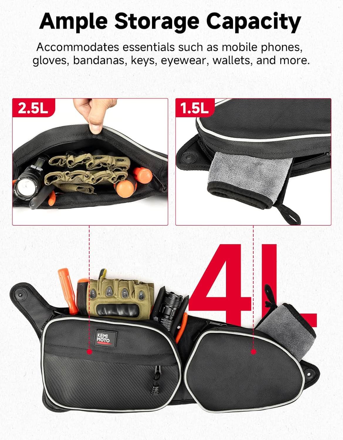KEMIMOTO Polaris RZR 900 door storage bag detail