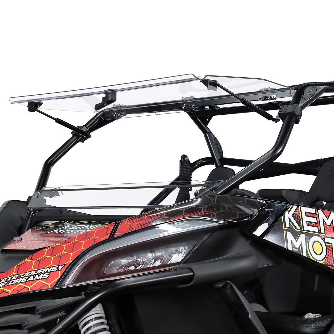 KEMIMOTO 3-in-1 Folding Half Flip Windshield for CFMOTO ZForce 950