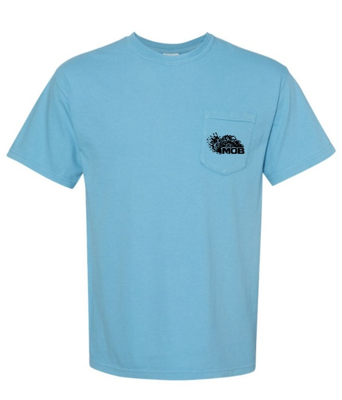 MOB's Fault blue pocket tee front