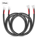 2PCS 16AWG Pack, 3 Feet, Play and Plug 16 Gauge – Wiring Harness Extension for Off Road LED Work Light Bar
