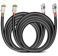 2 x 10 Feet 2Pin DT Wiring Harness Extension Kit, 1 x instructions