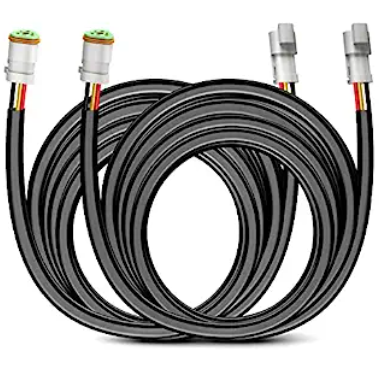 2 x 10 Feet 2Pin DT Wiring Harness Extension Kit, 1 x instructions