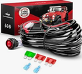16AWG LED POD Lights Wiring Harness Kit LED Light Bar 12V 5Pin Rocker Switch Laser On Off Waterproof Toggle Switch Power Relay Blade Fuse-2 Leads