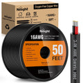 Nilight 10086W 50-foot 16 AWG two-conductor wire spool and packaging