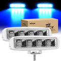 Nilight Marine LED Pods Navigation Lights 2PCS 72W White Flood Beam Ponton Boat Deck Dock Lights