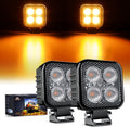 Nilight Marine LED Pods Navigation Lights 2PCS 72W Blue Beam Flood Beam Ponton Boat Deck Dock Lights