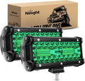 Nilight 18211G — 6.5 Inch LED Light Pods Green Triple Row 2PCS 120W Flood Spot Combo Off Road