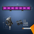 Nilight 18216P — 20 Inch LED Light Bar Purple Triple Row 420W Flood Spot Combo Off Road