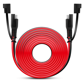12FT SAE to SAE Extension Cable DC Extension Cord 16AWG 2 Pin Wire Harness with 12V-24V Quick Connect/Disconnect SAE Connector