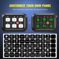 Nilight 50059R — 6 Gang Switch Panel Car Circuit Control Relay System with Fuse and Wiring Harness Automatic Dimmable ON-Off LED Switch Pod with Label Stickers