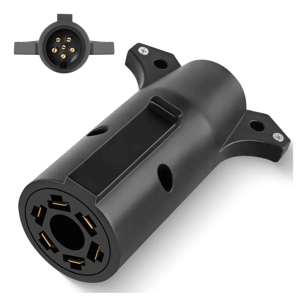 Nilight 50309T — 7 RV Blade to 6 Pole 7-Way to 6-Way Round Trailer Adapter 7 pin to 6 pin Wiring Plug Adapter