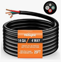 4-Pin Trailer Wiring Harness Kit 56094 Vehicle Side Custom for 2010-2017 Chevy Equinox GMC Terrain Plug-in Simple Fit Trailer Light Harness 4 Pin Without Factory Tow Package