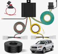 4 Pin Trailer Wiring Harness Kit 56291 Vehicle Standard 4 Way Connector Custom for 201-2022 Honda Pilot 19-2025 Honda Passport Simple Fit Tow Hitch Accessories