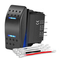 Nilight 90175B-A — 7Pin Momentary Rocker Switch Toggle ON Off DPDT 12V 24V Switch with Jumper Wires