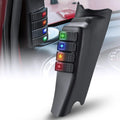 Nilight 90220D — A-Pillar Switch Pod 12V Left Driver Side A Pillar Rocker Panel with Backlit Label Stickers Pre-Wired On Off 4 Color Toggle Switches