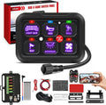 Nilight 90280F — 6 Gang Switch Panel 12V 24V Universal Circuit Control Relay System with RGB Backlight APP Control Fuse Wiring Harness Automatic Dimmable ON Off LED Switch