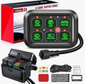 8 Gang Switch Panel System Circuit Control Relay System Fuse Wiring Harness Automatic Dimmable ON Off LED Switch Pod - Nilight 90286H
