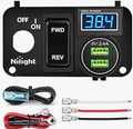 8 Gang Switch Panel Circuit Control Relay System APP Control RGB Backlight Fuse Wiring Harness Automatic Dimmable ON Off LED Switch Pod for 12V 24V - Nilight 90288H